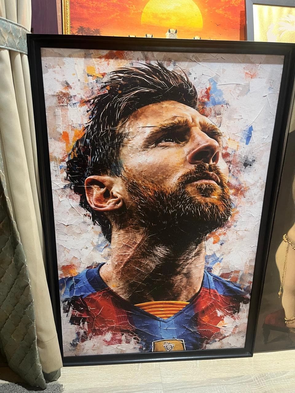 Framed canvas print sample without glass