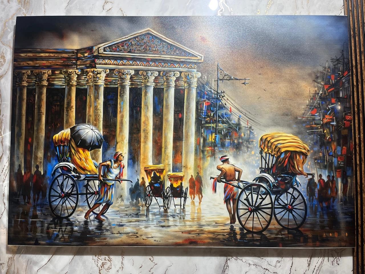 Frameless canvas print sample with clean gallery-wrapped edges