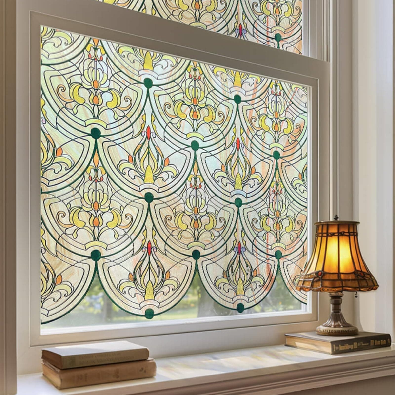 Decorative glass film in a home interior